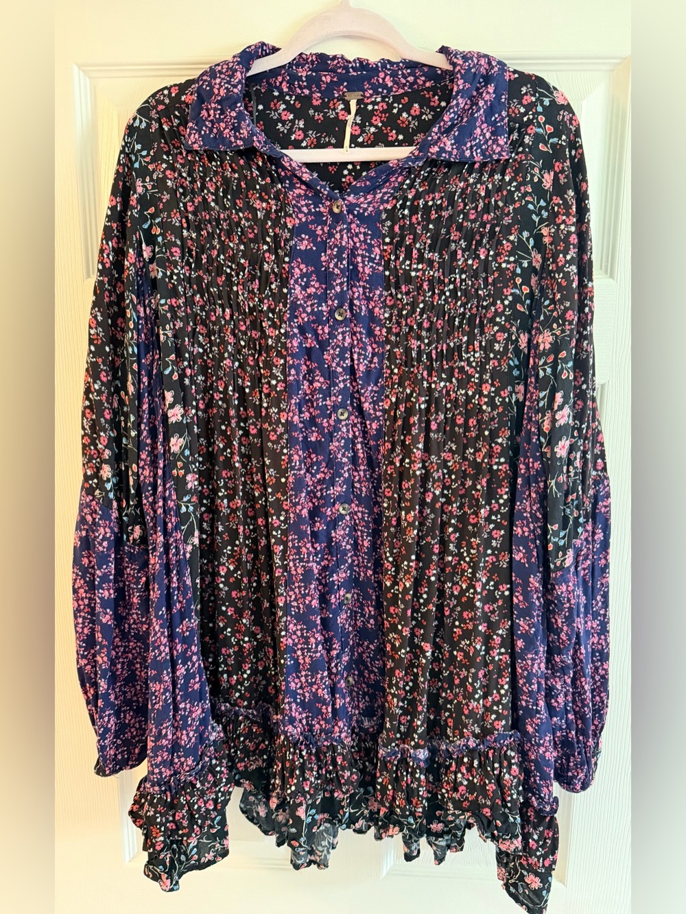 Free People Mixed Floral Mini Dress